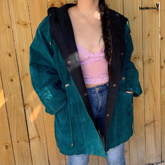 🚫SOLD•E✝️SY🚫 Vintage Maggie Lawrence Collection Leather Coat - Picture 2 of 10